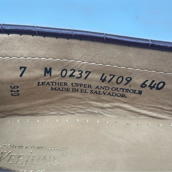 Bass Weejuns Women’s Diane Leather Croc Embossed Burgundy Oxblood Penny Size 7M - Picture 7 of 12